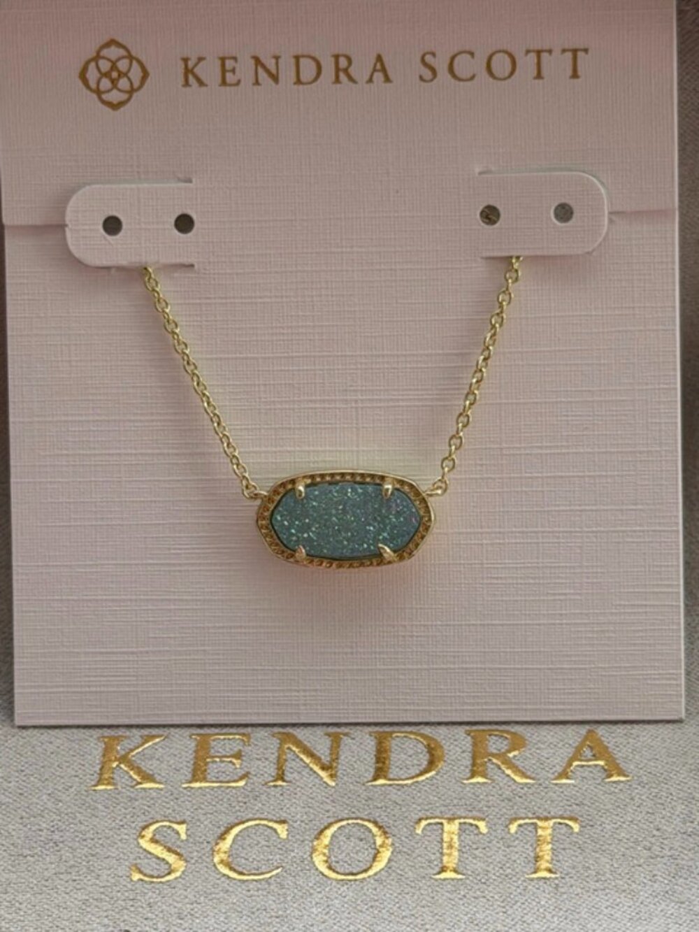 Kendra Scott Blue Crystal Cluster Pendant Necklace
